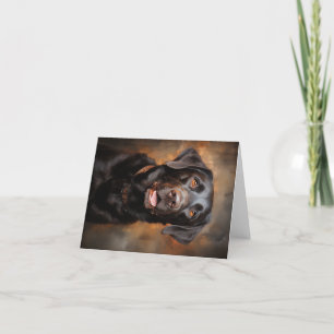 Chocolate Labrador Retriever  Holiday Card