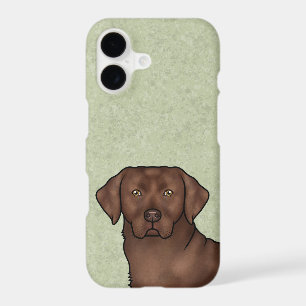 Chocolate Labrador Retriever Lab Dog Head Portrait