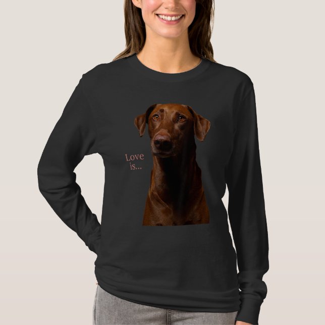 Chocolate Labrador Retriever  Lab Tee Dog Mum Dad  (Front)