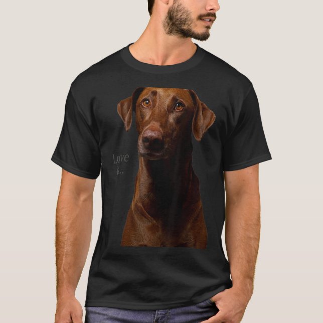 Chocolate Labrador Retriever  Lab Tee Dog Mum Dad  (Front)