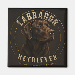 Chocolate Labrador Retriever Loyal Family Dog  Magnet