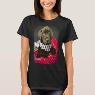 Chocolate Labrador Retriever Puppy In A Grocery Ca T-Shirt