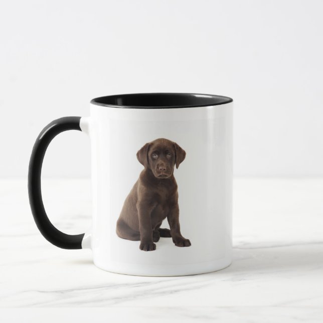 Chocolate Labrador Retriever Puppy Mug (Left)