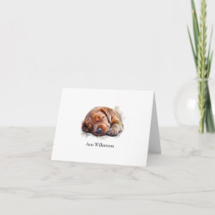 Chocolate Labrador Retriever Puppy Note Card