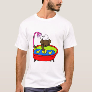 Chocolate Labrador & Rubber Ducks Cartoon T-Shirt