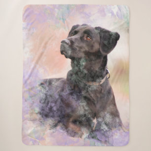 Chocolate Labrador Sherpa Blanket
