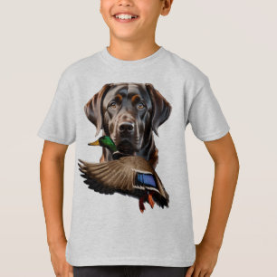 Chocolate Labrador Shirt for Kids, Mallard Shirt