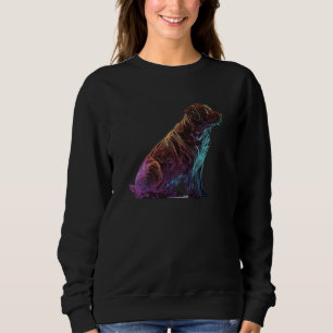 Chocolate Labrador Synthwave 80s Retrowave Aesthet Sweatshirt