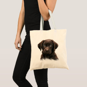 Chocolate Labrador Tote Bag