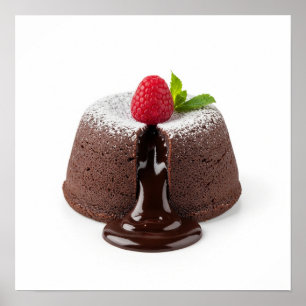 Chocolate Lava Cake with Sauce Poster