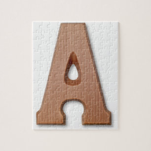 Chocolate letter a jigsaw puzzle