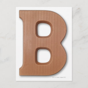Chocolate letter b postcard