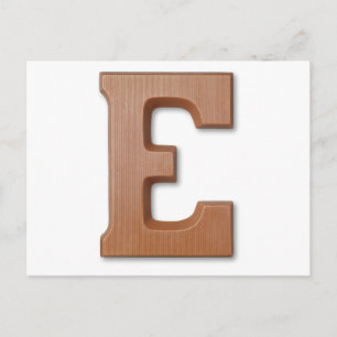 Chocolate letter E Postcard