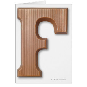 Chocolate letter f