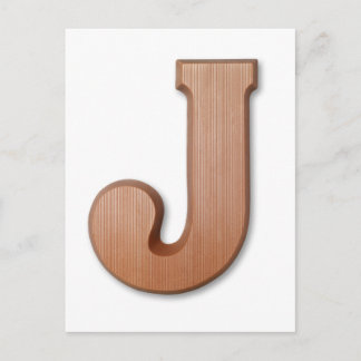 Chocolate letter J Postcard