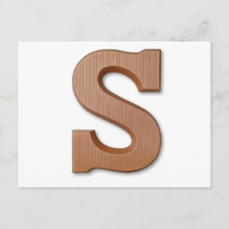 Chocolate letter S Postcard