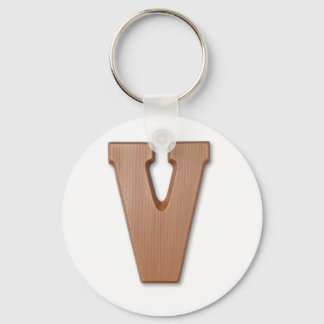 chocolate letter V Key Ring
