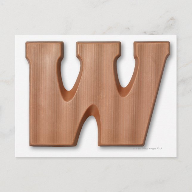 Chocolate letter w postcard (Front)