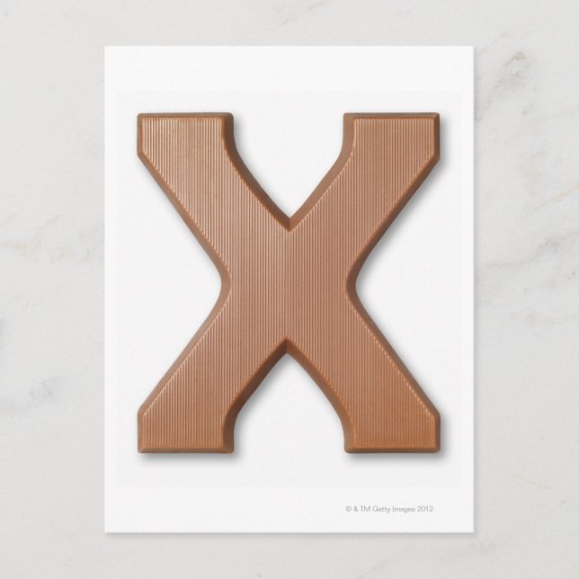 Chocolate letter x postcard (Front)