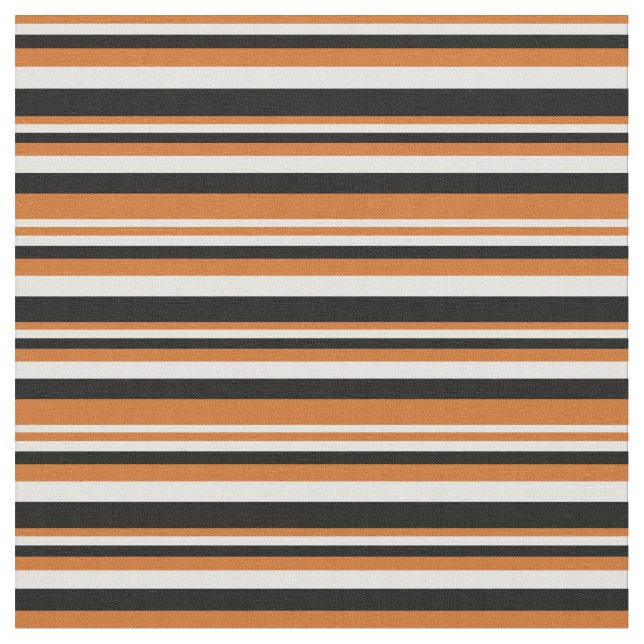 Chocolate, Light Cyan, and Black Lines Fabric (Close Up)