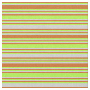 Chocolate, Light Green & Light Grey Lines Fabric