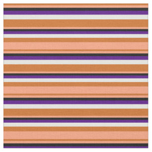 Chocolate, Light Salmon, Black, Indigo, Mint Cream Fabric