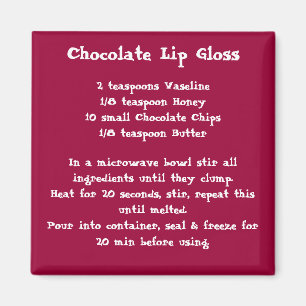 Chocolate Lip Gloss Recipe Magnet color