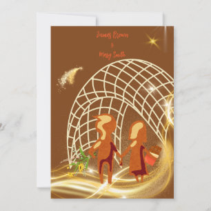Chocolate Love under the Stars wedding Invitation
