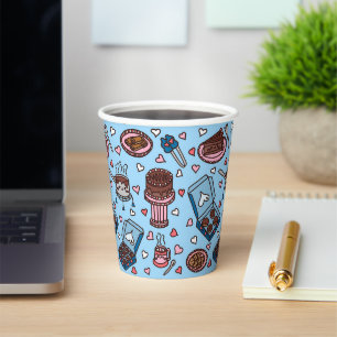 Chocolate lover cute paper cups