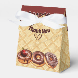 Chocolate lover doughnut Kids Birthday Party Gift  Favour Box