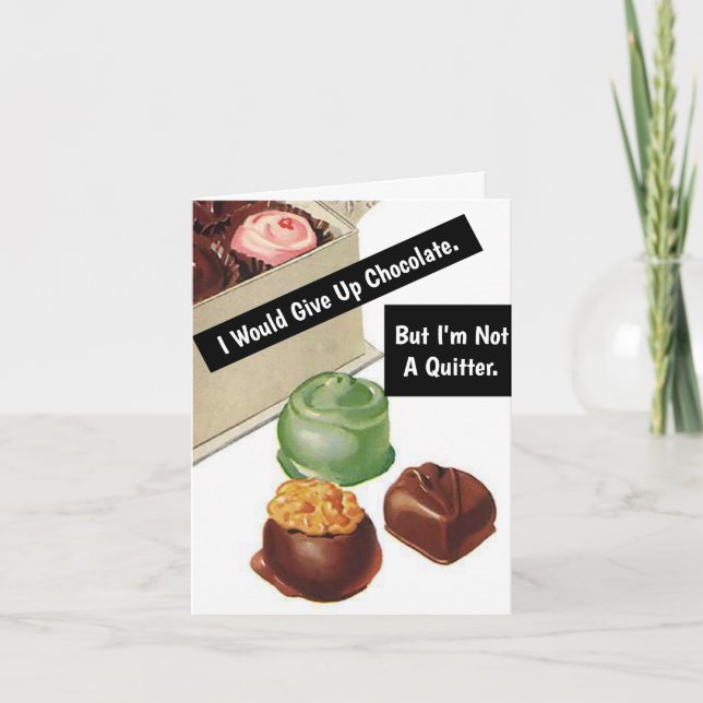 Chocolate Lover Funny Vintage Birthday Card (Front)