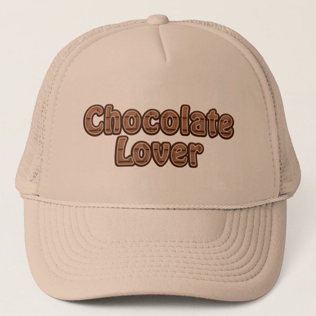 Chocolate Lover hat - choose colour (Front)
