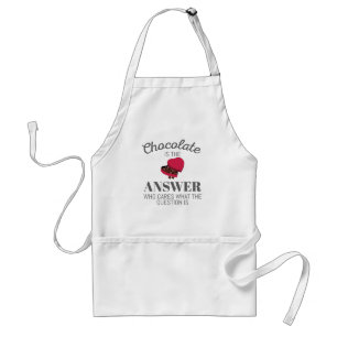 Chocolate Lover Quote Gift Chocolate Is The Answer Standard Apron