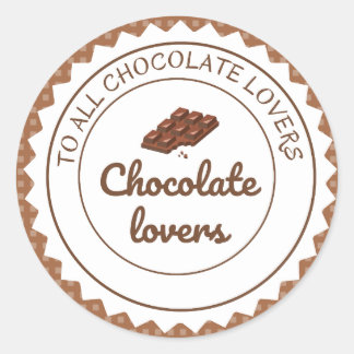  Chocolate lovers  Classic Round Sticker