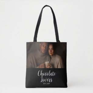 Chocolate Lovers Couple Established Photo Gift Tote Bag