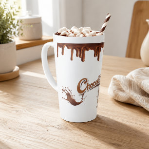 Chocolate Lovers Dripping Chocolate Splash Latte Mug