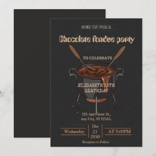 Chocolate Lovers Fondue Party Invitation