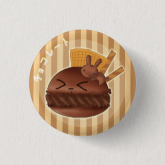 Chocolate macaron 3 cm round badge
