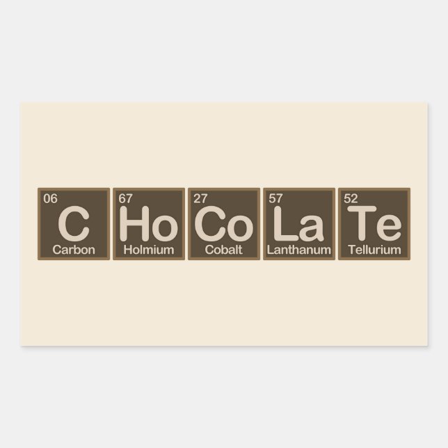 Chocolate Made of Elements Rectangular Sticker (Front)
