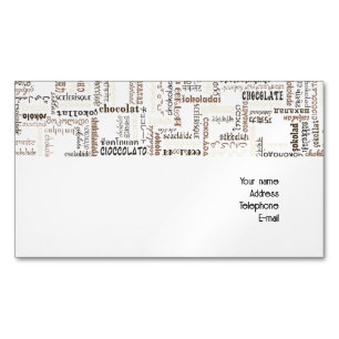 Chocolate Magnetic Business Card