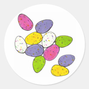 Chocolate Malted Milk Speckled Easter Egg Candy Classic Round Sticker