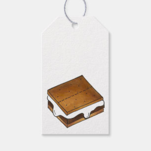 Chocolate Marshmallow Toasted Camp Fire S'mores Gift Tags