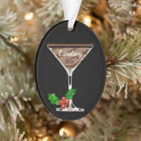 Chocolate Martini Personalised Ornament