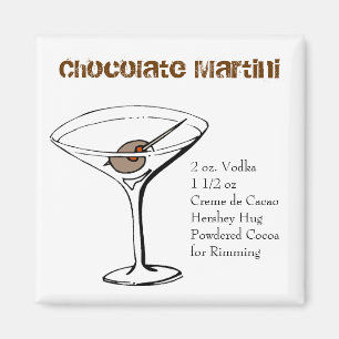 Chocolate Martini Recipe Magnet