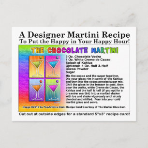 Chocolate Martini Recipe Postcard