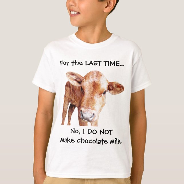 Chocolate Milk Brown Cow T-Shirt (Front)