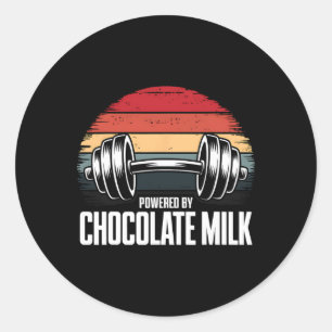 Chocolate Milk Gym Fitness Workout Bodybuilding 1 Classic Round Sticker