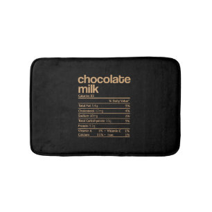 Chocolate Milk Nutrition Facts Funny Thanksgiving  Bath Mat
