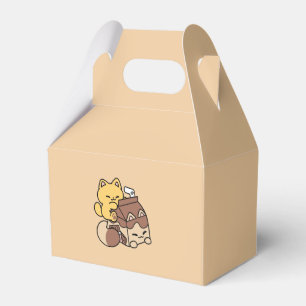Chocolate Milk Sipping on Bliss – Kawaii Cat Food Favour Box