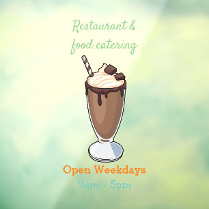 Chocolate milkshake cartoon illustration